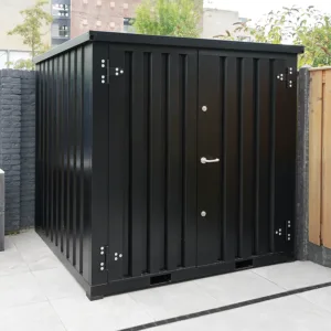 Contenitore pieghevole nero 2 x 2 m – Doppia porta