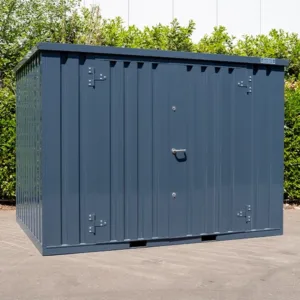 Container smontabile antracite 3 x 2 metri – con doppia porta (lato lungo)